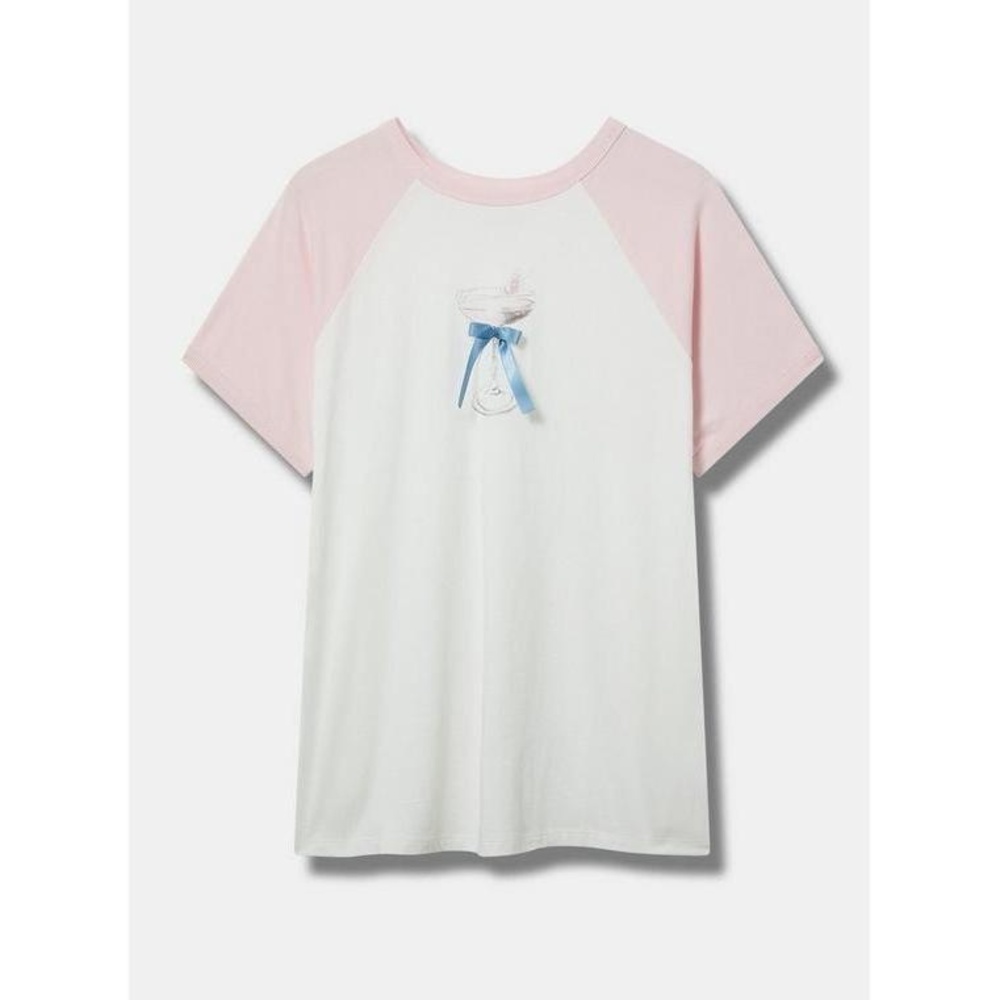 NWT Torrid Martini Satin‎ Bow Classic Heritage Jersey Tee 3X